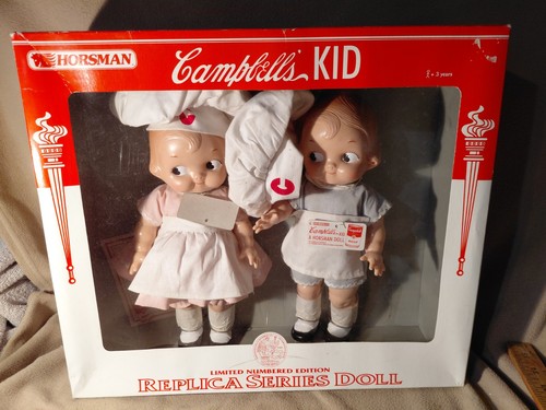 1997 Horsman Limited Numbered Edition Replica Series Campbell's Kid Chef Dolls