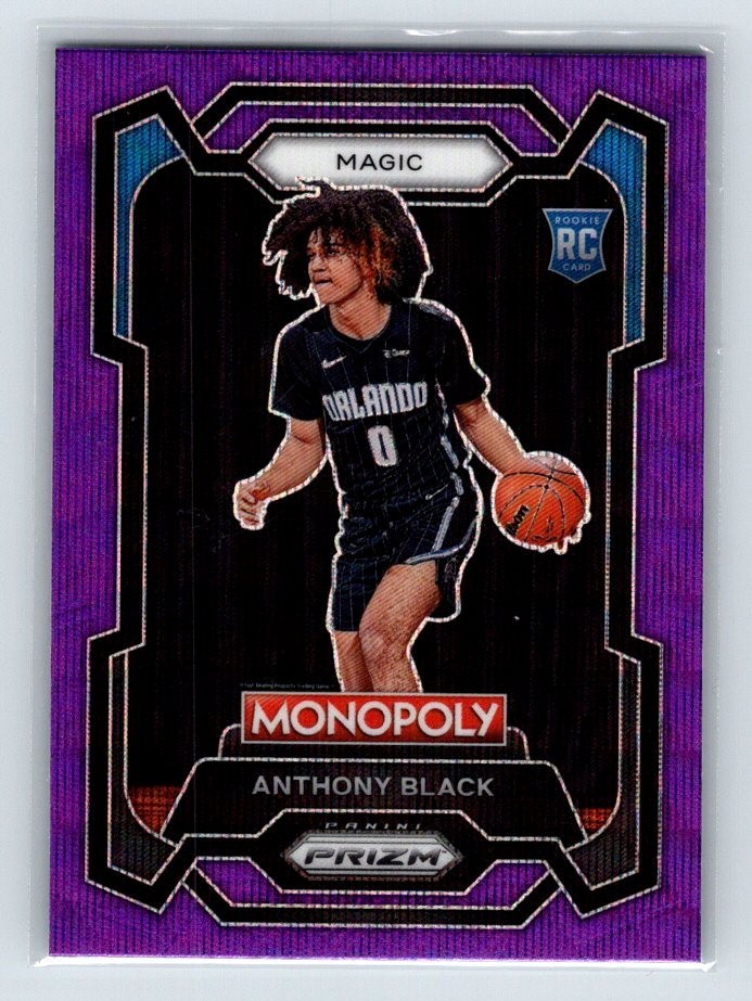2023-24 Panini Prizm Monopoly - Anthony Black #66 Purple Wave Prizm (RC)