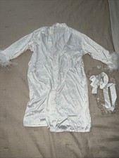 Bridal Robe One Size with Tie White