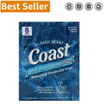 #ad 8 Pack Natural Deodorant Soap Bars Classic Pacific Force Scent 32 oz $13.29