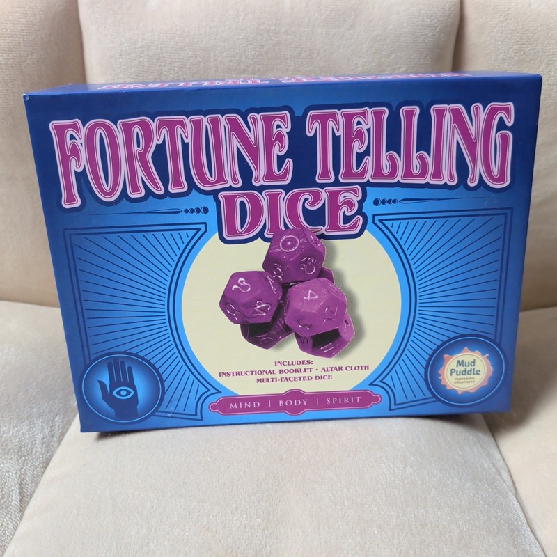 Mud Puddle Fortune Telling Dice with Booklet, Altar Cloth, Dice