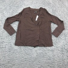 Vero Moda Shirt Womens Small Brown VMFreya Lo...
