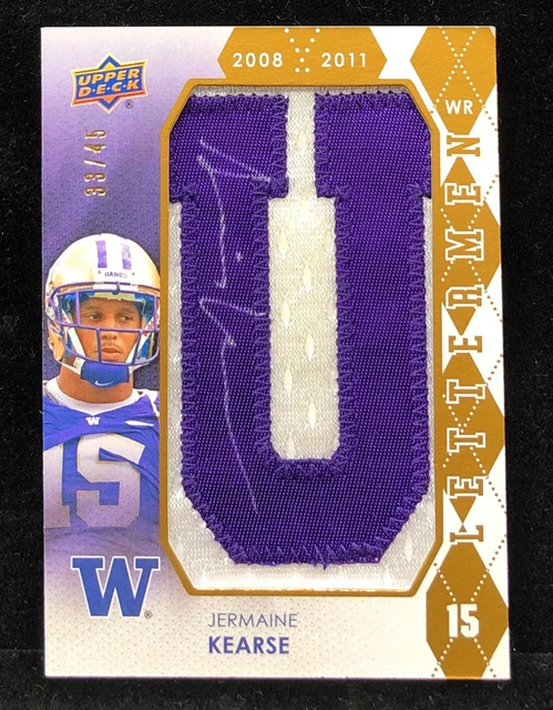 Jermaine Kearse 2012 Upper Deck Lettermen Rookie RC AUTO Letter U #33/45