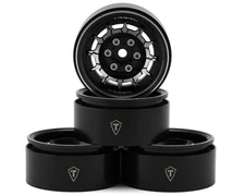 Treal Hobby 1.9" Type-M Aluminum Crawler Beadlock Wheels (Black) [TLHTWHEEL-77]