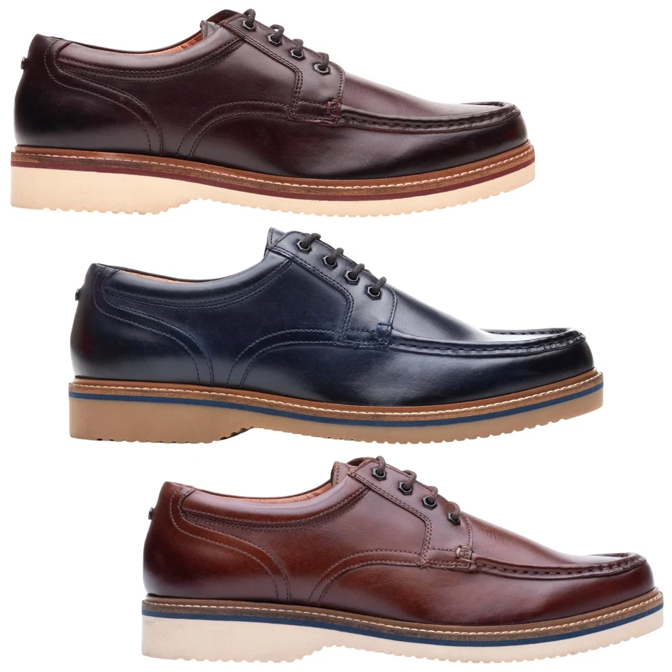 Base London Langdon Herren Leder Apron-Toe Schuhe 2026 Smart Casual - Bild 1 von 1
