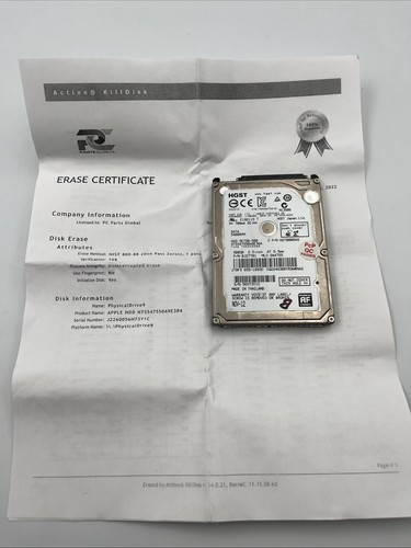 *HGST 5K750 HTS547550A9E384 500GB SATA II 2,5 Zoll Laptop Festplatte
