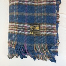 Edgar of Scotland 100 Pure Wool Plaid Blanket / Throw Made in Scotland 68 X 57
