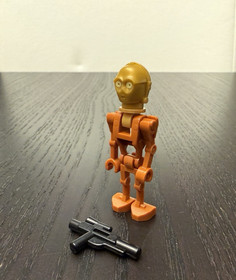LEGO Star Wars Dark Orange C3PO Battle Droid Minifigure Custom Episode 2