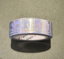New Simply Gilded Chemistry Genius Purple washi tape roll 15 mm