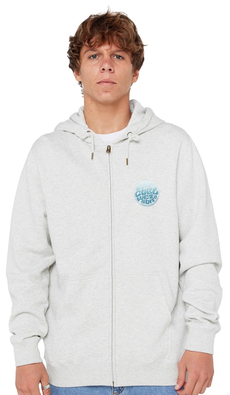 Rip Curl Wettie Passage Icon Zip Hoody - Grey Marle - New 9890₽