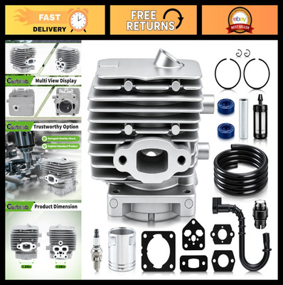 Cylinder Piston Kit for Stihl BG86 BG86C SH86C BR200 SR200 Blower + Fuel Line, F