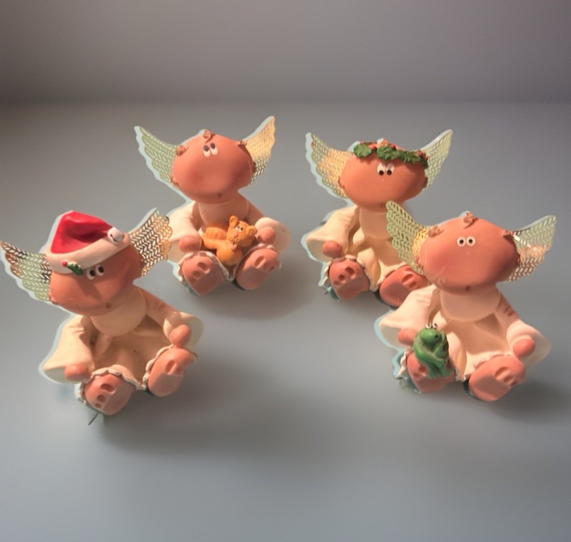 2001 Collectable Angels This set of 4 vintage Russ Kirk Angel Cheeks figurines