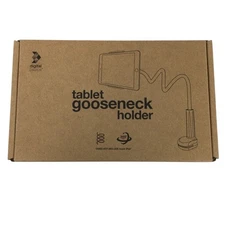 Digital Basics Tablet Gooseneck Holder White Fully Adjustable 360 Rotation