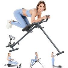 4-in-1 Rowing Machine, Ab Machine – Foldable Full Body Workout Equipment with...