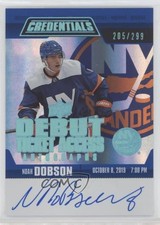 2019 Upper Deck Credentials Debut Ticket Access Autos /299 Noah Dobson Auto 2o7