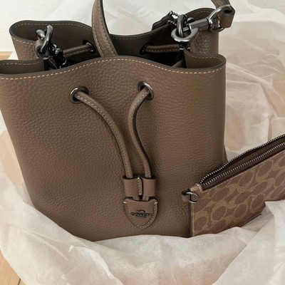 COACH Rowan 2way Bucket Bag Leather Brown from Japan