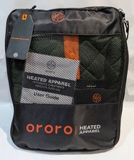 Ororo Women's 4-Zone Colorblock Heated Anorak Green & White Inc. Mini 5k Battery