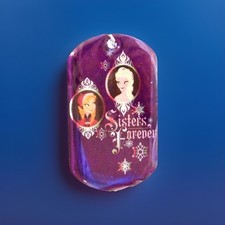 Disney Frozen Elsa Dog Tag Necklace Princess Anna Foil Collectible Rare 4 Gifts