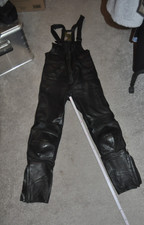Motorrad-Latzhose, Leder, Damen, Gr. 38, TOP