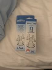 6 Pack, Dr. Brown Level 1 Slow Flow Natural Flow BPA-FREE Anti-Colic Baby Bottle