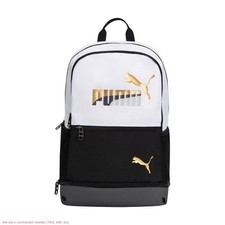 PUMA Kids' Eclipse 18.5" Backpack - Black/White/Gold