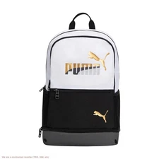 PUMA Kids' Eclipse 18.5" Backpack - Black/White/Gold