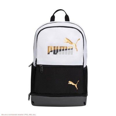 PUMA Kids' Eclipse 18.5'' Backpack - Black/White/Gold