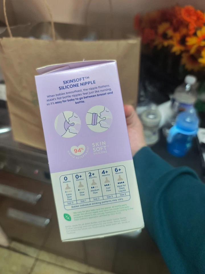 MAM Easy Start Anti-Colic Baby Bottles, 5oz 2 Count Slow Flow Nipples NEW - Image 4 of 4