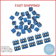 KeeYees 60pcs 5mm Pitch 2 Pin  3 Pin PCB Mount Screw Terminal Block Connector f