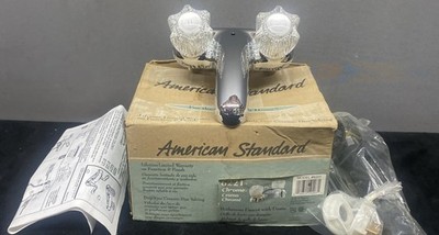American Standard 6221 Crystal Acrylic Bathroom Faucet Chrome NOS
