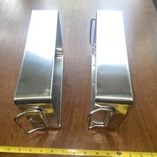 2 Stainless Steel Surgical / Dental Lab Instrument Trays 10  x6.5  x2.5  