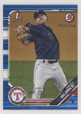 2019 Bowman Prospects Blue 15/150 Brock Burke #BP-137 0a3