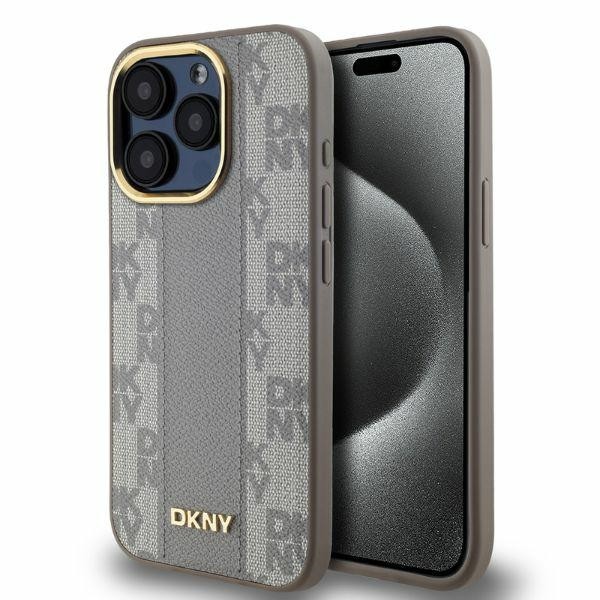 Dkny Leder-Hardcase Checkered Mono Magsafe Iphone 15 Pro Beige-image