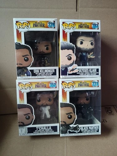 Marvel Funko Pop! Black Panther Collection Lot of 4 NIB
