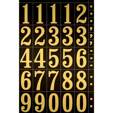 Hy-Ko™ 2" Black/Gold Numbers (10 pcs.)