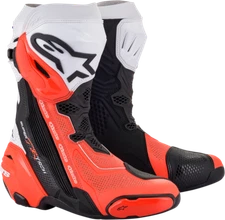 Alpinestars Supertech R Vented Boots US 12 / EU 47 Black/Orange/White