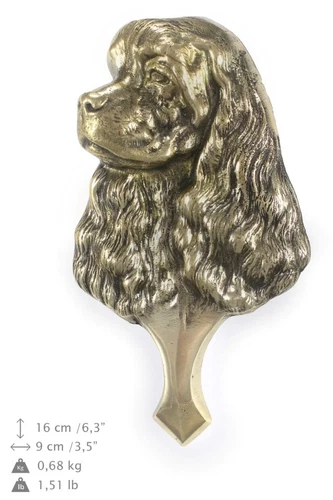 Cocker Spaniel - brass door knocker with a dog, high quality, Art Dog USA