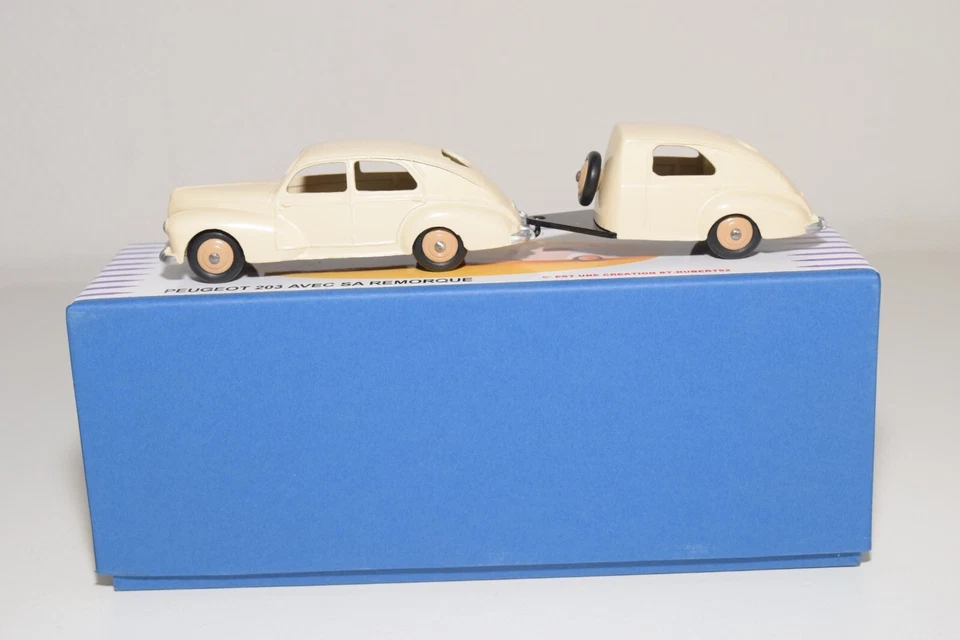 A40 1:43 STHUBERT92 AUTOMATIC TOYS BOX SET 24R PEUGEOT 203 WITH RARE MIB TRAILER - Image 2 of 4