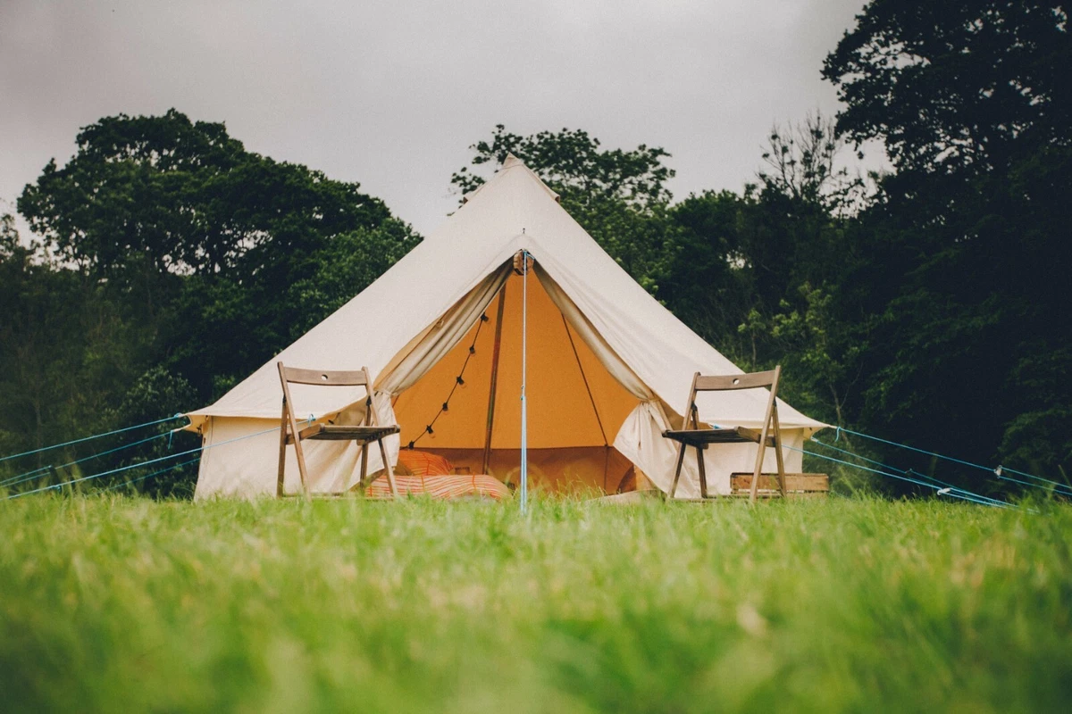5m ZIG Bell Tent with Fireproof Stove Hole by Bell Tent Boutique  758763884381 | eBay