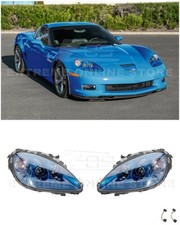For 05-13 Corvette C6 Gm Factory Painted Lemans Blue Housing Hid Headlights Pair