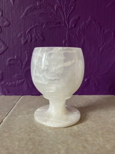 6 X White Marble Wine Glasses 2.7 X 1.7 In - Picture 2 of 9