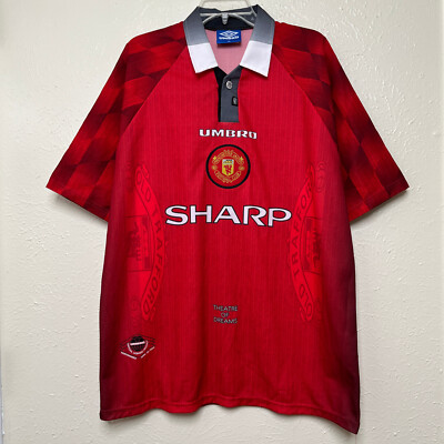 Vintage Umbro Manchester United Jersey Mens XL Red Soccer