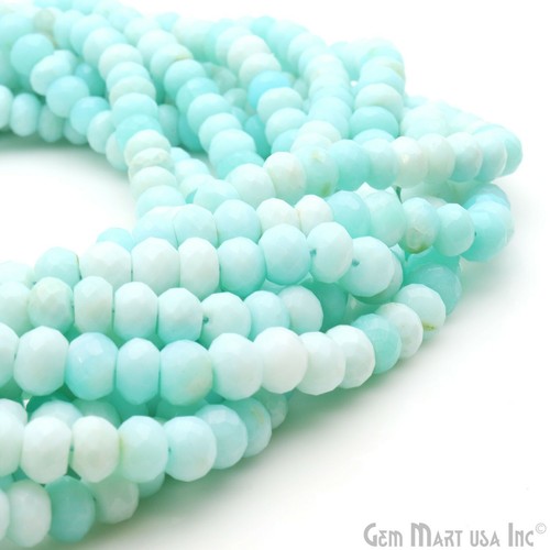 1 Strand Green Opal Bead 6-7mm Natural Faceted Gemstone 13'' Bead Curtain - Picture 4 of 5