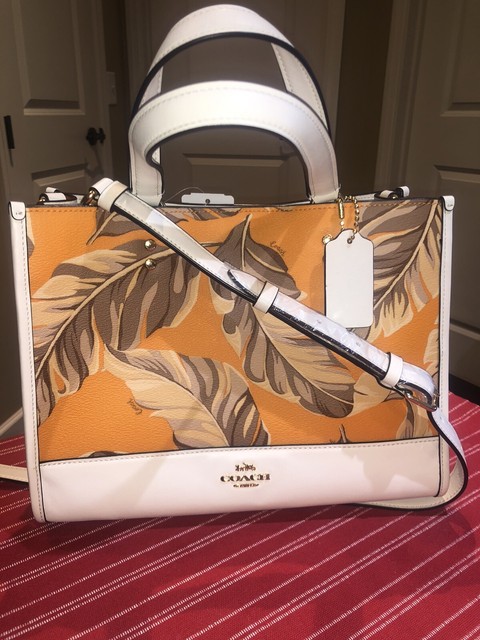 dempsey carryall with banana leaves print