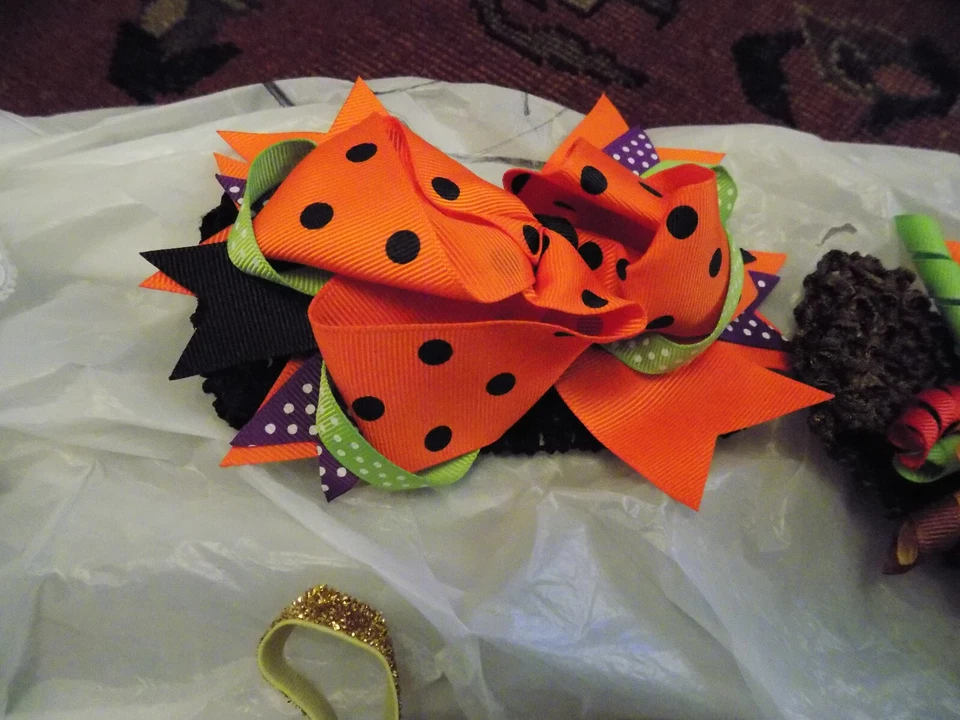 Lote Diademas Elásticas Niñas Lazos Flores Cenicienta Brillo Corazones Corona Cinta Foto 3 de 4