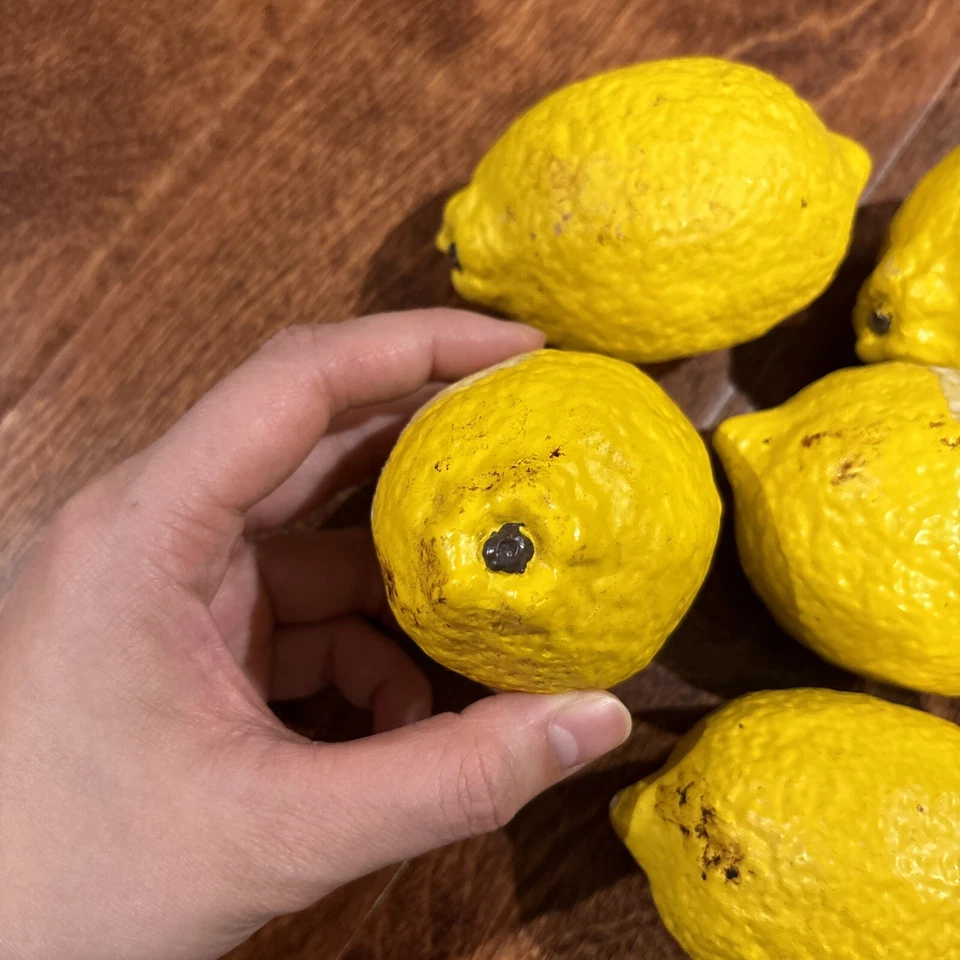 DE COLECCIÓN 8 Aspecto Realista Amarillo Imitación Cítricos Pesado Sólido Resignación **LEER Foto 4 de 4