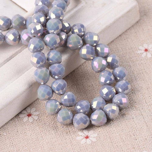 20pcs 8mm Crystal Glass Faceted Teardrop Ball Loose Craft Beads Jewellery Making - Picture 8 of 32