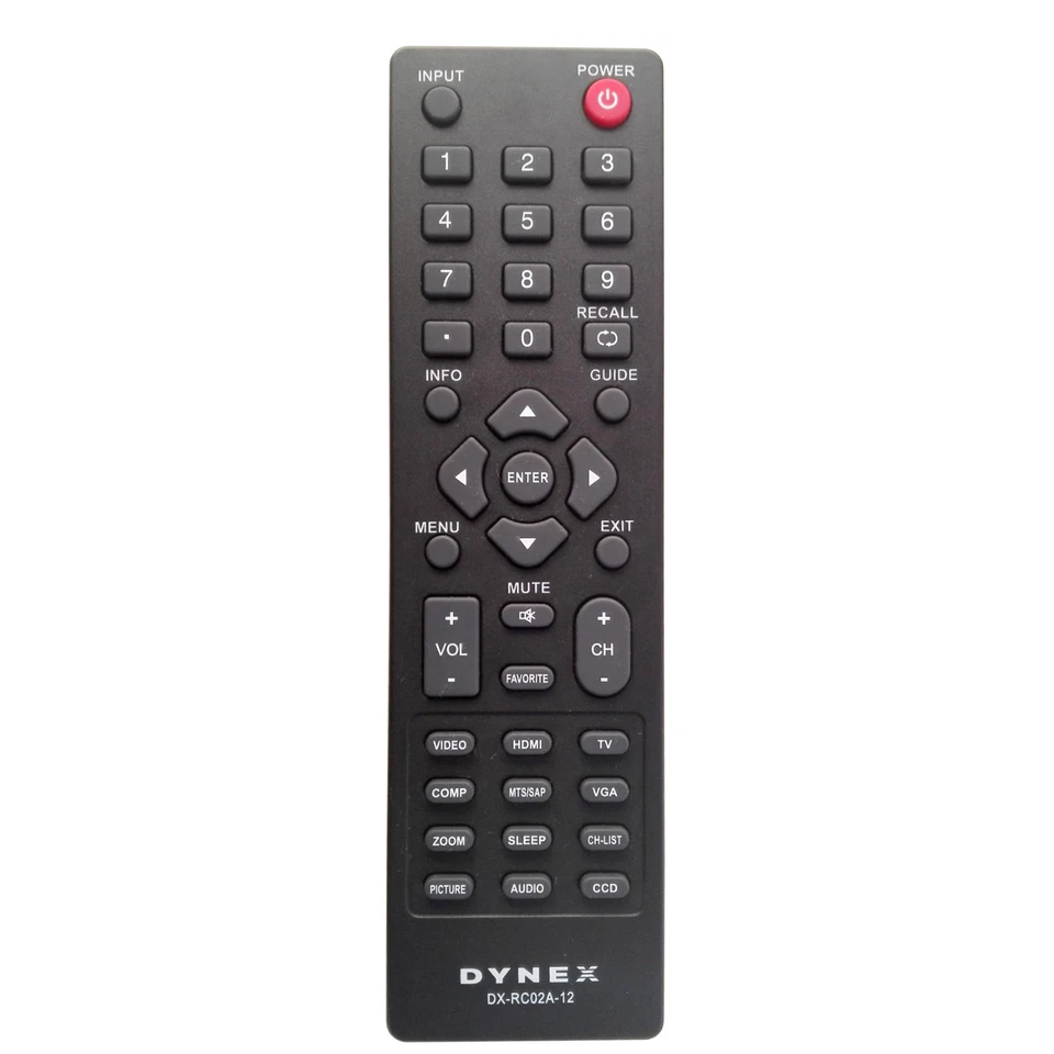 DYNEX DX-RC02A-12 Remote for DX-40L130A11 DX-15L150A11 DX-19L150A11 DX-L19-10A - Image 3 of 3