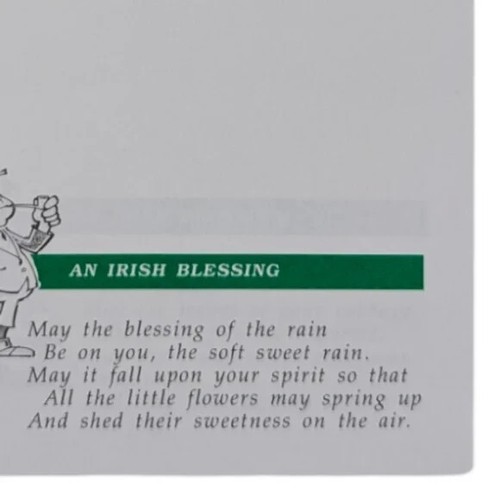 Irish Blessing Stationary Notepad Leprechaun St. Patricks Day - Picture 8 of 8