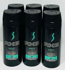 Axe Spray Apollo Men Deodorant Body Spray Fresh 150ml 5 oz x 6 Pack